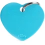 Адресник для животных My Family BASIC ALUMINUM Сердце большое, голубое (8055960258390): Тип Аксессуары к ошейникам
