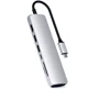 Адаптер Satechi Adapter USB-C to 2xUSB3.0+HDMI+USB-C+RJ45+SD Silver (ST-UCSMA3S)