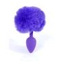 Анальна пробка із хвостом Jewellery Silicon PLUG Bunny Tail Purple