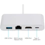 Адаптер Dynamode USB-C to HDMI + USB-C + USB 3.0 + RJ45 Silver фото 4