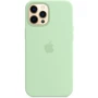 Чехол для iPhone Apple Silicone Case with MagSafe Pistachio (MK053) for iPhone 12 Pro Max: Материалы силикон