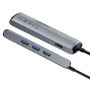 Адаптер Baseus Adapter USB-C to 3xUSB3.0+HDMI+USB-C+RJ45 Gray (CAHUB-J0G): Інтерфейс підключення USB-C