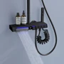Душевая система Lefton Thermostatic Shower System with 5 Water Modes and Temperature Display Screen-SST2206 Matt Black фото 11