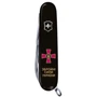 Мультитул Victorinox Spartan Army 91мм/12 функций/черный /Эмблема ВСУ + Надпись (1.3603.3_W1011u): Количество функций 12