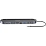 Адаптер BlitzWolf Adapter USB-C to 2xUSB-C+4xUSB+HDMI+VGA+RJ45+3.5mm+SD/TF Black (BW-TH9): Интерфейс подключения USB-C