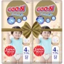 Подгузники Goo.N Premium Soft для детей 9-14 кг размер 4(L) на липучках унисекс 104 шт. (F1010101-155-2)