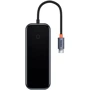 Адаптер Baseus Adapter AcmeJoy USB-C to 3xUSB3.0+2xUSB2.0+SD+HDMI Dark Gray (WKJZ010413): Колір серый
