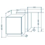 Встраиваемая посудомоечная машина Indesit DIFP 28T9A EU: Размеры 82 х 59.8 x 55.5 см