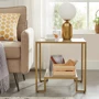 Журнальный столик Leobert Santorini в стиле Loft золотистый (5903332074358): Форма столешницы Квадратная