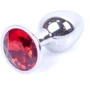 Анальная пробка Boss Series - Jewellery Silver PLUG Red S (BS6400016)