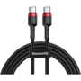 Кабель Baseus Cable USB-C to USB-C Cafule PD 2.0 60W 2m Red/Black (CATKLF-H91)