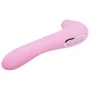 Вибратор и вакуумный клиторальный стимулятор Alive Midnight Quiver Pink - секс-игрушка 2в1