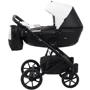 Коляска 2 в 1 Bair Kiwi кожа 100% BK-51/15 белый - черный фото 8