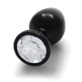 Металлическая анальная пробка Ouch! Heart Gem Gunmetal - Diamond, М