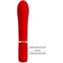 Вибратор с мягкой головкой и клиторальной стимуляцией LYBAILE Pretty Love Thomas USB Red (BI-014621-2)