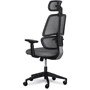Офисное кресло Mealux Leo Air Plus Dark Grey (Y-546 KBG): Материал обивки Ткань, С сеткой
