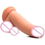 8 Inch Ultra Real Dual Layer Suction Cup Dildo - Medium Skin Tone - фаллоимитатор 18x5 см, телесный