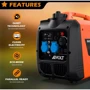 Генератор инверторный AIVOLT 3200 вт 3.2 Квт: Тип запуска ручной стартер