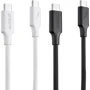 Кабель Proove Cable USB-C to USB-C Striped Silicone 60W 1m Black: Длина 1 м