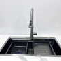 Кухонная мойка Lefton D3 с аксессуарами серо-черный: Материал Нержавеющая сталь