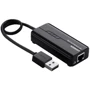 Адаптер Ugreen Adapter USB to 3хUSB 2.0+RJ45 Black (20264): Цвет черный