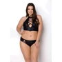 Комплект из эко-кожи Nancy Bikini black 6XL/7XL - Passion