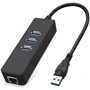 Адаптер Dynamode USB to 3xUSB 3.0 + RJ45 Black
