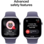 Apple Watch Series 11 GPS + Cellular 46mm Silver Aluminium Case with Purple Fog Sport Band - S/M (MFCP4)