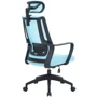 Кресло офисное Officepro Harmony (OC310-B-BL-BL): Материал обивки Ткань, С сеткой