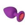 Силіконова анальна пробка з кристалом Purple Silicone Ruby (розмір S)