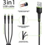 Кабель Intaleo USB Cable to Lightning/microUSB/USB-C 1.4m Black (CBFLEXU1): Длина 1.4 м