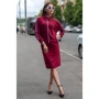 Платье FLFashion Инари ХПИ 3161 48 бордовое повседневное до середины бедра: Вид Повседневные платья