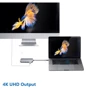 Адаптер HooToo USB-C to USB-C + HDMI + 3xUSB 3.0 + RJ45 + SD Space Grey (HT-UC008SG): Додаткові роз'єми SD+TF Card, Ethernet, USB OTG, USB-C, HDMI