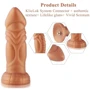 Фаллоимитатор-насадка с вибрацией Hismith Slightly Curved Vibrating Silicone Dildo Monster Series