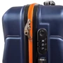 Чемодан Rogal M темно-синій (RGL720M-dark-blue-orange): Тип ручки телескопічна ручка, Коротка ручка