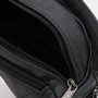 Мужская поясная сумка Borsa Leather черная (K1619p-black): Фактура Матовая, Зернистая