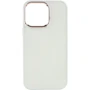 Чохол для iPhone Epik TPU Case Bonbon Metal Style White for iPhone 14 Pro: Колір белый