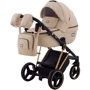Коляска 2 в 1 Adamex Mimi Polar (Gold) шкіра 100% CR305 бежева шкіра - бежева шкіра (видавлені точка) (623904): Тип коляски універсальна коляска (2-в-1)