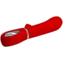 Вибратор с мягкой головкой и клиторальной стимуляцией LYBAILE Pretty Love Thomas USB Red (BI-014621-2)