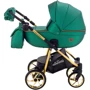 Коляска 2 в 1 Adamex Hybryd Plus Polar (Gold) Кожа 100% Y216А зеленый перламутр (623955): Количество блоков 1
