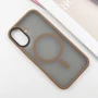 Чехол для iPhone Mobile Case TPU+PC Metal Buttons with MagSafe Gold for iPhone 16: Цвет золотой