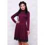 Сукня FashionUp PL-1517A 48 бордове повсякденне до середини стегна