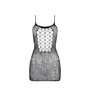 Ажурное мини-платье на тонких бретелях Passion BS096 One Size, black