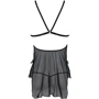 Сорочка Passion DELIENA CHEMISE Black XXL/XXXL (стринги в наборе)