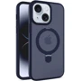 Чохол для iPhone Mobile Case Metal Buttons with MagSafe HQ Ring Dark Blue для iPhone 14 / 13: Колір синий