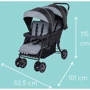 Прогулочная коляска для двойни Bebe Confort Teamy (Shadow Block): Материал колес полиуретан