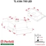 Вытяжка Perfelli TL 6386 I 700 LED: Материал корпуса нержавеющая сталь
