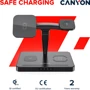 Зарядное устройство Canyon Dual Wireless Charger WS-404 4in1 36W Black (CNS-WCS404B) for iPhone 16 I 15 I 14 I 13 I 12 series, Apple Watch and Apple AirPods: Сила тока 2.4А и более