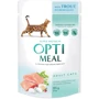 Вологий корм Optimeal Adult cats для дорослих кішок з фореллю в кремовому соусі 12х85 г (4820215365864)