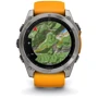 Смарт-годинник Garmin Fenix 8 AMOLED 51mm Sapphire Titanium з Spark Orange/Graphite Silicone Band (010-02905-11): Особливості Функция звонка, Динамик (громкая связь), Встроенный микрофон, Тактические, Термометр, Барометр, Компас, Фонарик, Металлический корпус, С сапфировым стеклом, Влагозащищенные, Большой экран, Бесконтактн